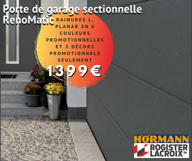 Promotion sur les portes de garage sectionnelles Hörmann chez Rogister-Lacroix Promotion sur les portes de garage sectionnelles Hörmann chez Rogister-Lacroix
